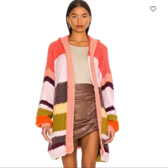 Free People Dream Team Cardi Cardigan Desert Coral XS $198 - Picture 4 of 8